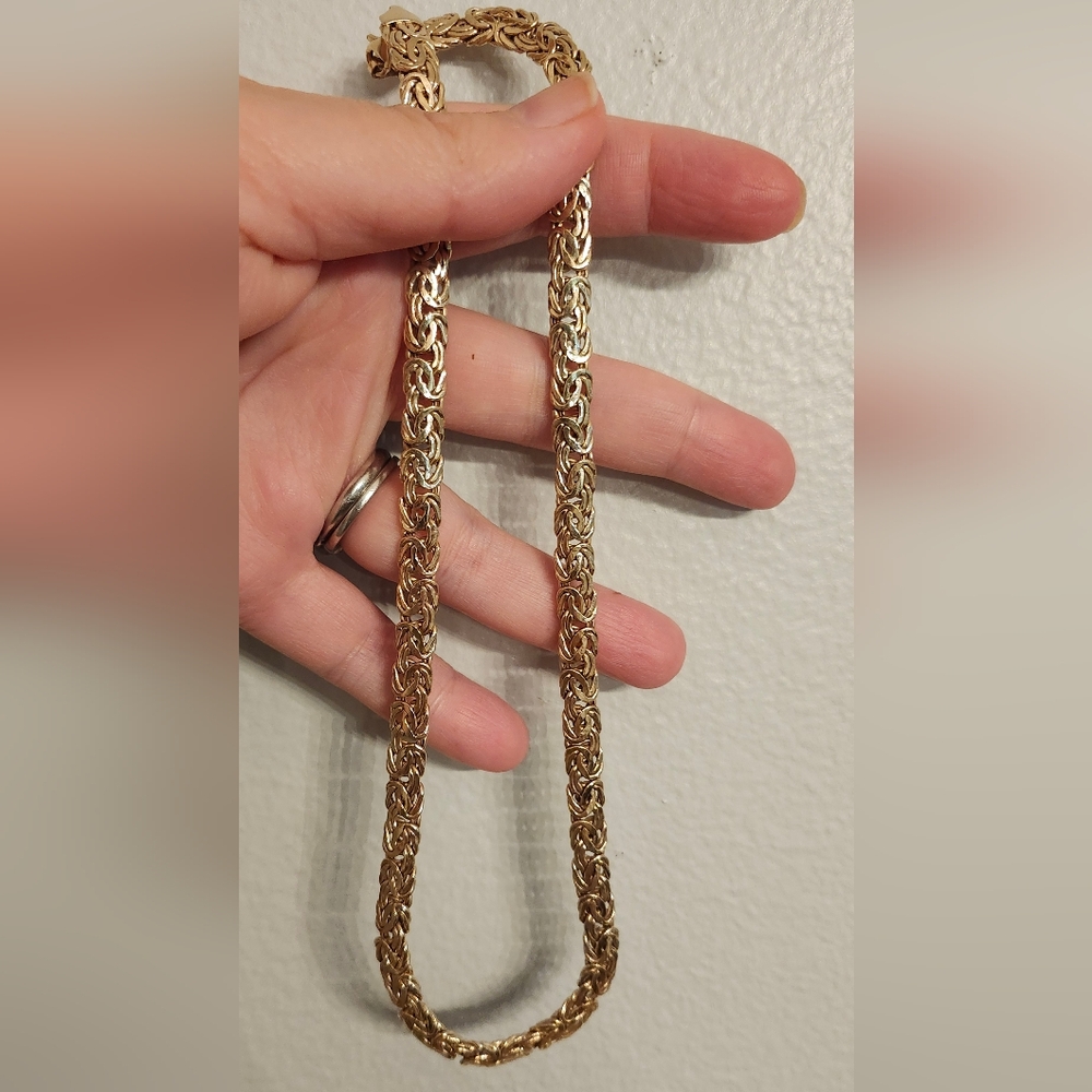 10kt gold binzantine necklace Solid gold - Picture 2 of 8